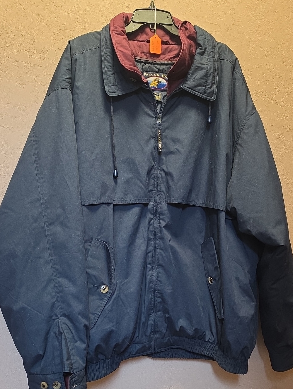 FALCON BAY, 3XLT Men's Navy And Burgundy Lined Jacket with Side Pockets #2555